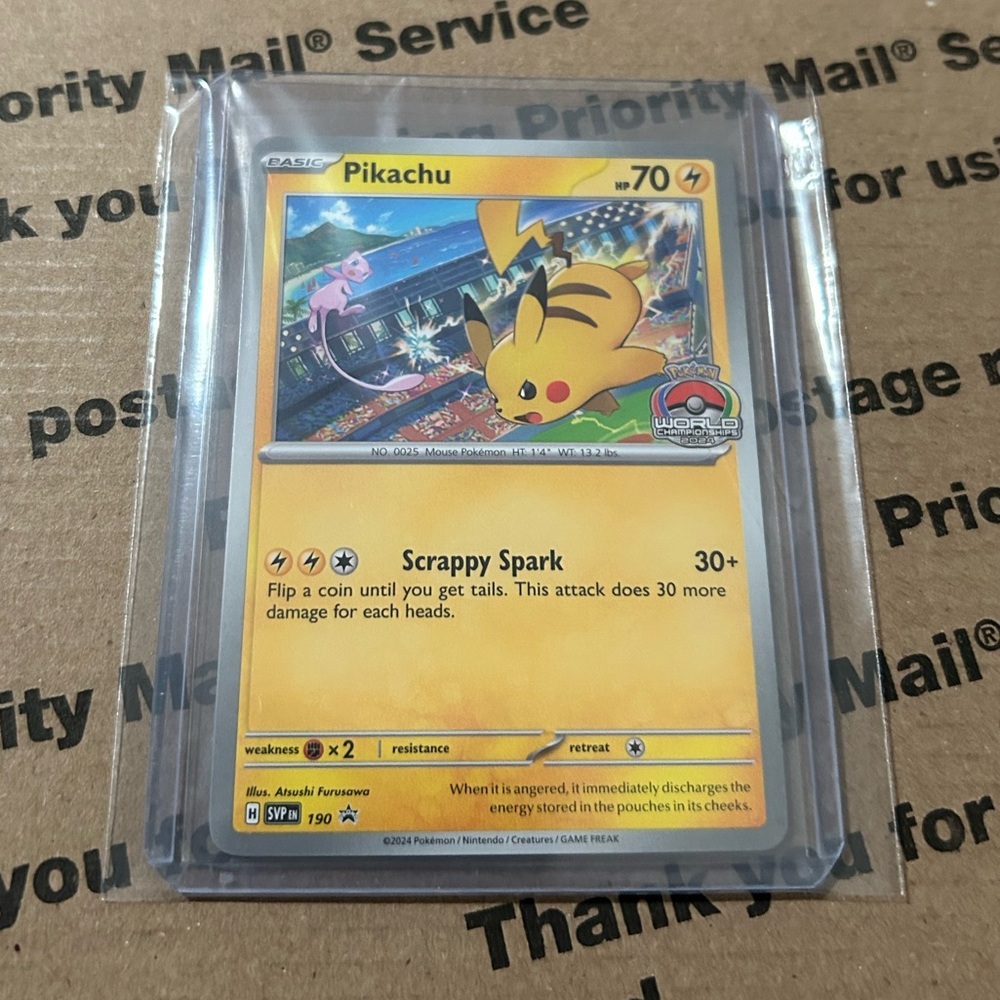 Pokemon TCG Pikachu vs Mew World Championships 2024 Promo Card